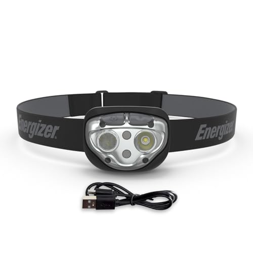 Photo 1 of Energizer Rechargeable LED Headlamp Pro400, IPX4 Water Resistant, High-Powered Bright LED, Multiple Light Modes, Best Headlight for Camping, Running, Outdoors, Emergency Light, USB Included