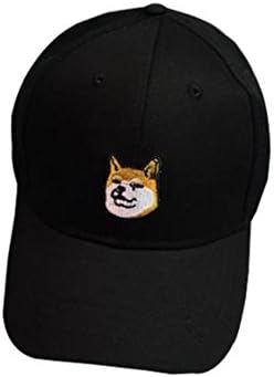 HN Cotton Baseball Cap Boys Girls Snapback Hip Hop Flat Hat (Black)