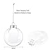 Auihiay 3.15 Inch Christmas Plastic Discs Ornaments, Clear Disc Balls Fillable for DIY Craft Projects, Valentines Day, Wedding, Birthday, Party, Home Decor (Pack of 6)