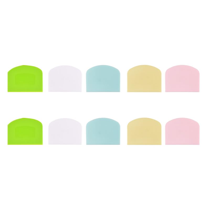 Photo 1 of 10Pcs Dough Scraper Plastic Bench Scraper for for Baking, Bread Dough, Pizza, Cake Decorating and Kitchen Use (Multi-Color)