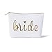 Samantha Margaret - Bride & Bridesmaid Canvas Makeup & Toiletry Bags for Bachelorette Parties, Weddings, Bridesmaid Gifts, Bridal Shower - 11 Piece Set (Pink)