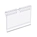 Canomo 60 Pack Plastic Wire Shelf Price Label Holders Merchandise Display Sign Display Holder (6cm x 4.2cm), Clear