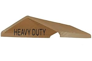 DAY STAR SHADES 10X20 Heavy Duty Beige Canopy Top Cover with Valance Event Structure