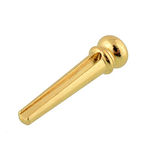 Xinzhi Guitar Bridge Pins- 6Pcs Brass Guitar Strings Fixed Cone Acoustic Guitar Replacement Parts