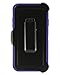 WallSkiN Case for iPhone Xs Max (6.5”) Heavy Duty Full Body Military Grade Drop Protection Carrying Cover Holder | Holster for Men Belt with Clip Stand – Purple