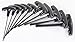 JEGS 10-Piece T-Handle Hex Key Set | SAE | 3 3/4 “ Shaft Length | Plastic Grips With Steel Shafts | Corrosion Resistant