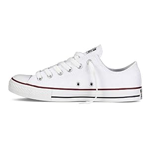 Image of Converse Unisex Classic Chuck Taylor All Star Low Top Sneakers  (12.5 B(M) US Women / 10.5 D(M) US Men, Optical White)