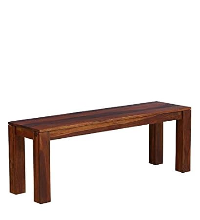 Homecraft Wooden Bench Light Honey Sheesham Solid Wood Dining Bench In Dark Walnut Amazon In Home Kitchen
