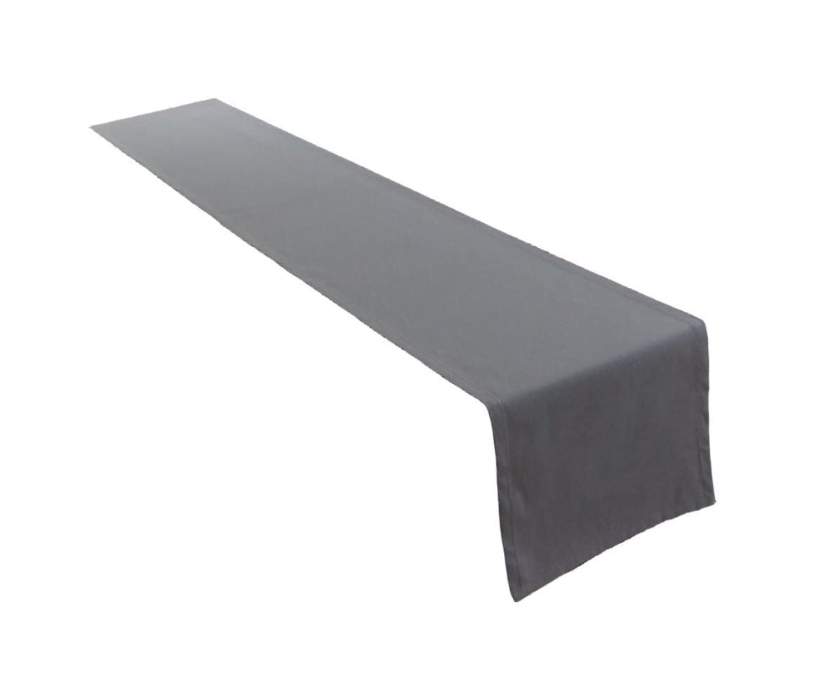Lemos Home Table Runner Table Linen Made of 100% Cotton Collection Concept, Choice of Colours and Sizes (Table Runner - 40 x 200 cm, Basalt Grey) — image 1