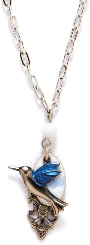 Silver Forest Hummingbird Necklace