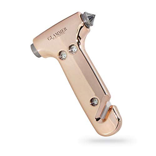 BLINGSTING Glammer Safety Hammer - Emergency Automotive Escape Hammer Tool, Seat Belt Cutter & Car Window Break Tool - Rose Gold, 1 Count - Thumbnail 6