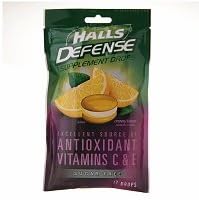 Halls Defense Sugar Free Supplement Drops, Creamy Lemon, 17 ea - 2pc