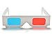 60 Pairs - Flat- 3D Glasses Red and Cyan White Frame Anaglyph Cardboard - White Frame by Ten Tree