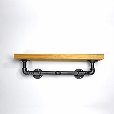 XIAOHM 4015cm LOFT STYLE WROUGHT IRON WALL SHELF BOOKCASE SHELF EXHIBITION SHELF BATHROOM TOWEL RACK-FJ-ZN1Y-011A0