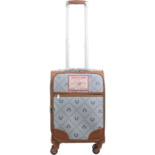 True Religion 23" Rolling Luggage, Soft Sided Suitecases with Spinner Wheels, D…