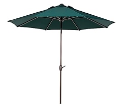 Amazon Com Abba Patio 9 Ft Fade Resistant Sunbrella Patio Umbrella With Auto Tilt And Crank Alu 8 Ribs Red Garden Outdoor