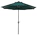 Abba Patio 9' Patio Umbrella Outdoor Table Market Umbrella with Push Button Tilt/Crank, Dark Green