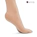 Fytto 1020 Opaque Compression Socks for Professionals 15-20 mmHg - Graduated Medical Support for Flight, Travel, DVT and Edema - Large, Nude