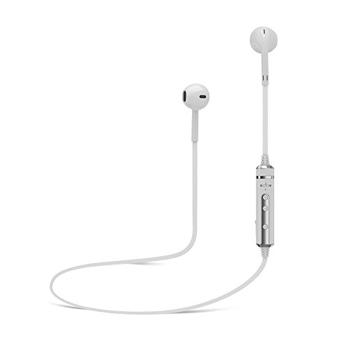 odbo Bluetooth Headphones V4.1 Wireless Stereo Headset, Built-in CVC6.0 Noise Cancellation, Stereo Earphones with Voice Control Function for iPhone and Android Phones. (White)
