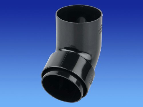 Wavin OSMA Roundline Downpipe Offset Bend (Spigot) Black 0T026b