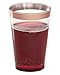 Rose Gold Plastic Cups | 12 oz. 50 Pack | Hard Clear Plastic Cups | Disposable Party Cups | Fancy Wedding Tumblers | Nice Rose Gold Rim Plastic Cups | Elegant Decoration Cups | Plastic Tumblers Bulk