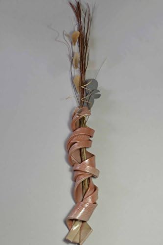 Ceramic, Large twisted 3-strand Peach to Pink clay wall art, Pottery