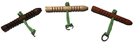 Two Self Defense Wooden Kubaton Keychain / Key Ring Pair for Pressure Tip Self Defense