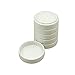 Vivid Porcelain White Round Watercolor Palette Container Dish with Lid â€“ for Painting, Small Jewelry Storage, Sauce Dishes â€“ 5-Pack