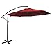 Abba Patio 10-Feet Offset Cantilever Outdoor Hanging Patio Umbrella, Red