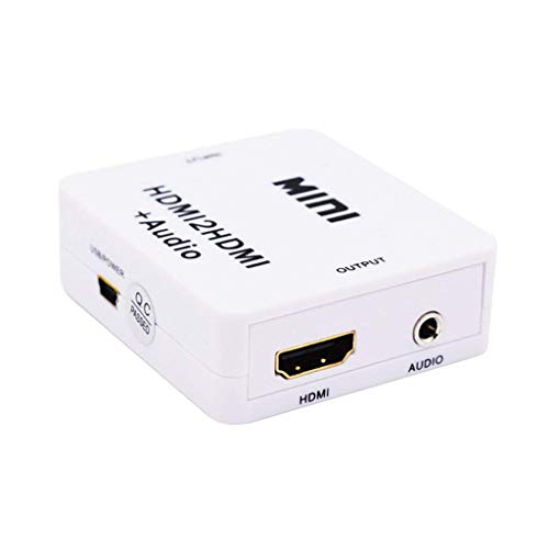 Gowoops 1080P Mini HDMI2HDMI Audio HD Converter HDMI to HDMI Audio Extractor Adapter switcher Video Audio Converter Adapter for PC Laptop HDTV Projector