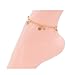 Zealmer Layered Rhinestone Dragonfly Anklet Rose Flower Heart Ankle Bracelet Gold Chain