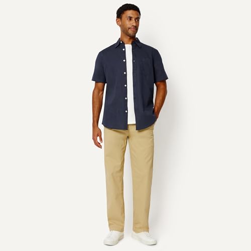 Amazon Essentials Men's Standard Fit Short Sleeve Linen Shirt