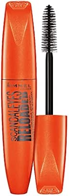 Máscara rimmel london scandaleyes reloaded, 001 preto, 12 ml