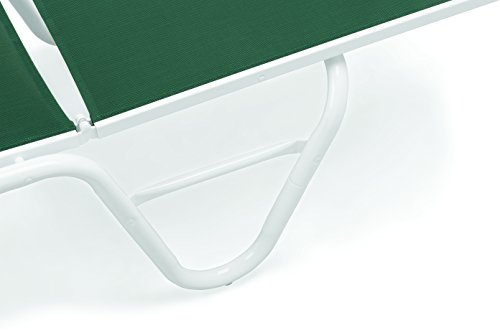 Telescope Casual SET01601 Gardenella Chaise Set, White, F.Green Outdoor, Forest Green