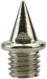 Hmulan 14 Pieces 1/4 &amp; 1/3 Inch Steel Shoes Cross Country Track Spikes Replacment Silvery Screwback Stud for Sports Running Shoes, with Spike Wrench (0.25)