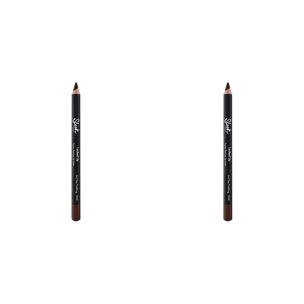 Sleek MakeUP Locked Up Super Precise Lip Liner Just Say Nothing (Dark Brown) 1.79g (Pack of 2)