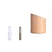 Natural Wooden Wall Hook Decorative Wall Mounted Hat Hanger, Minimalist Design and Stylish Coat Hooks, Hand-Made Towel and Robe Hook (Primary Color,Pack of 3)