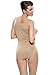 Franato Women's Sleeveless Thong Bodysuit Firm Tummy Waist Control Shapewear
