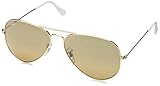 Ray-Ban 3025 Aviator Large Metal Mirrored Non-Polarized Sunglasses, Gold/Brown/Silver Mirror (001/3K), 62mm