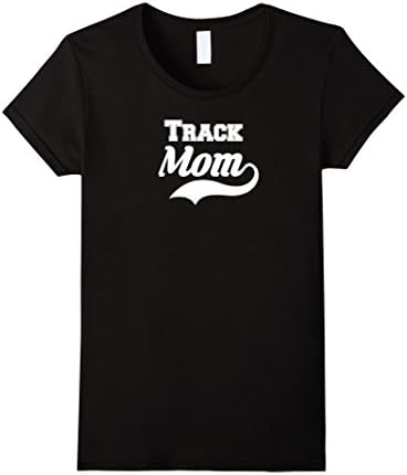 Womens Track Mom Tee Shirt - Mother Of The Runner Medium Black