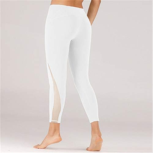 DISCOUNTL Yoga Pants Female mesh Stitching Breathable Dance Sports high Elastic Hip Fitness Slim Eight Pants Yoga Pants