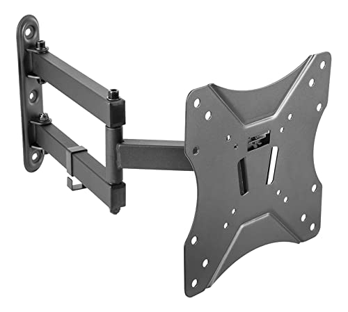 Deltaco Soporte de Pared para monitores de 23 a 42 Pulgadas, Plano y Curvado, hasta máx. 25 kg, Norma VESA, 75 x 75 mm hasta 200 x 200 mm, Color Negro