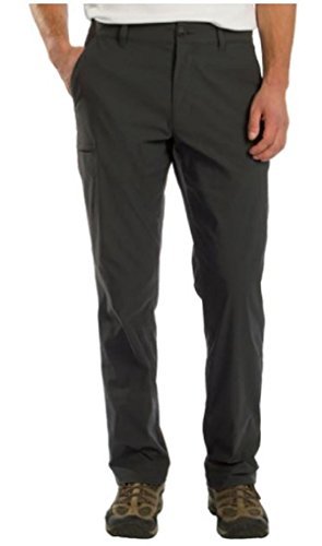 UB TECH Mens Rainier Travel Chino Active Cargo Pants UPF 50 Water Repellent, 34W x 34L - Charcoal