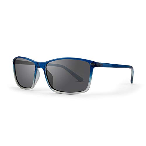 Epoch 11 Sport Cycle Sunglasses Blue Fade Frame with Polarized Smoke Lens