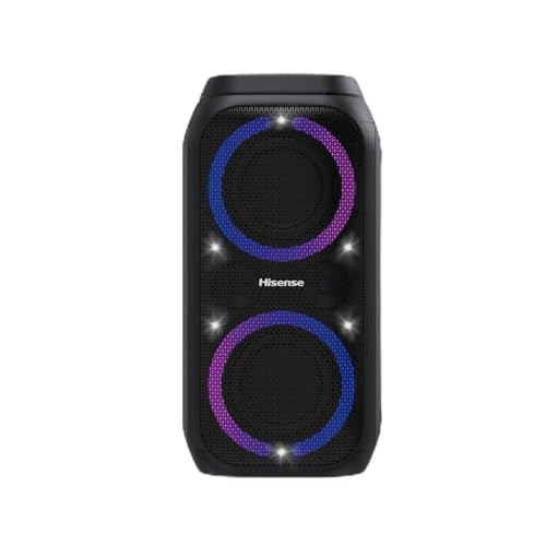 Hisense Party Rocket 160, 160W Max Audio Power, 12 Hrs long playtime,TWS Pair play,Karaoke Mode,5 Lighting effects,Vocal fader,IPX4 Waterproof, Bluetooth 5.0