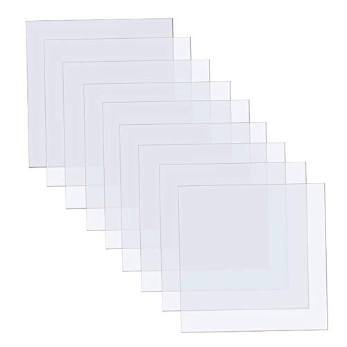 15 Pieces 4 mil Blank Stencil Sheets, 12 x 12 Inch Clear Blank Material Mylar Templates, Square Stencil Template for Vinyl Cutting Machine/Silhouette Stencils Material