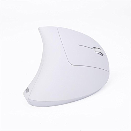 2.4G Wireless Mouse, Transer Rechargeable Vertical Ergonomic Optical Mouse with 5 Buttons 3 Adjustable 800/1200 /1600DPI for Computer/PC/Laptop/Notebook (White) - Thumbnail 3