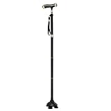 Anpress Adjustable Handle Folding Smart Cane with LED Light, 30-Inch to 38-inch