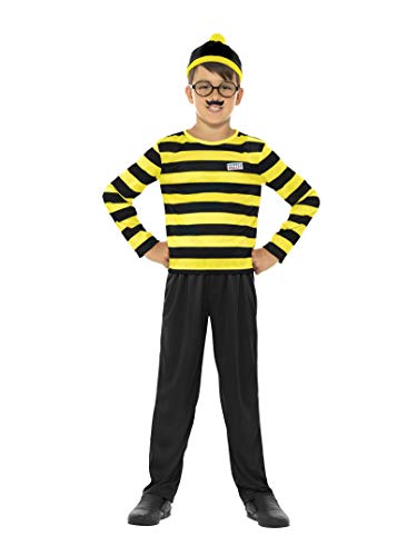 Medium Black And Yellow Children's Wheres Wally Fancy Dress Costume.