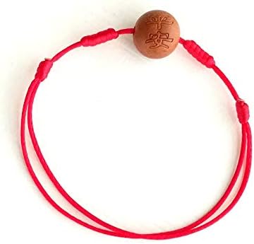 Amazon 天然の桃の核平安福の字の手作り赤い縄の足の鎖の男女の簡単なアクセサリーの贈り物 アンクレット 通販